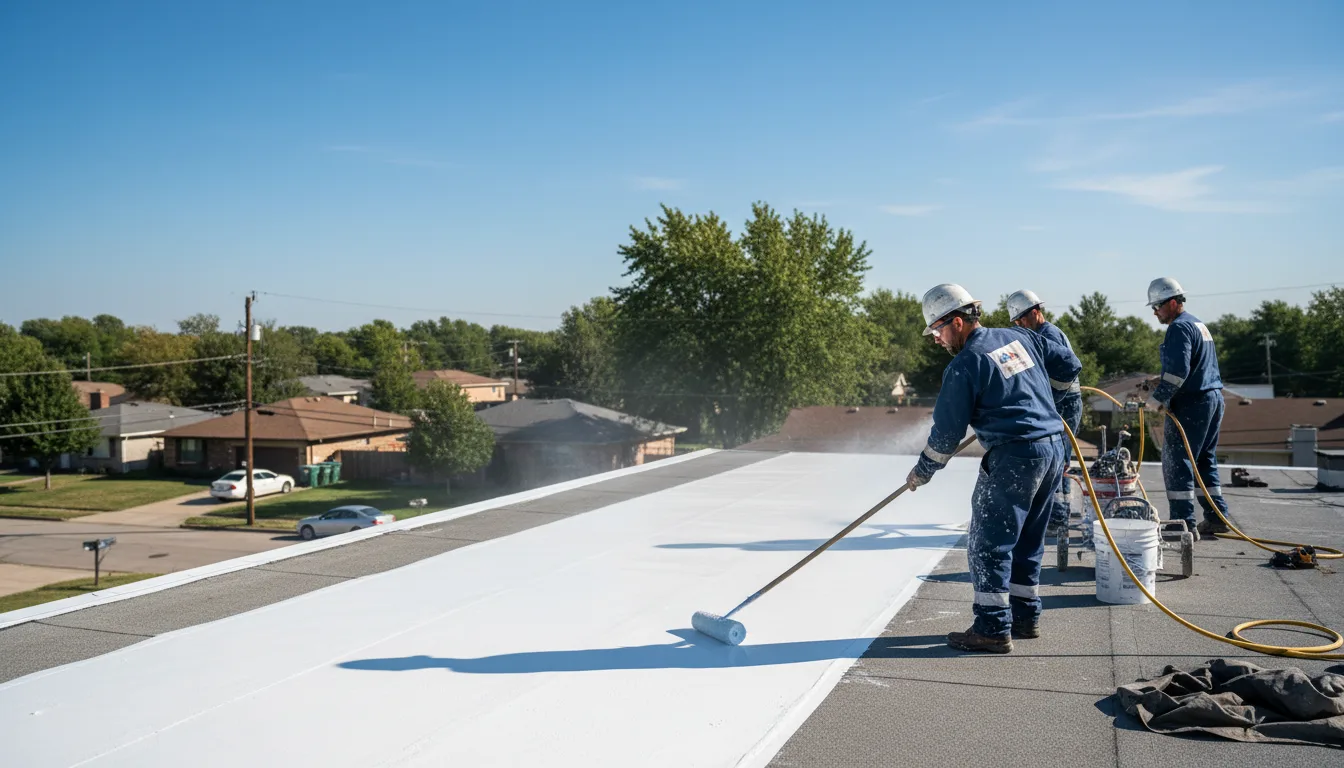 Commercial roof coating in Wallaceton, PA near me